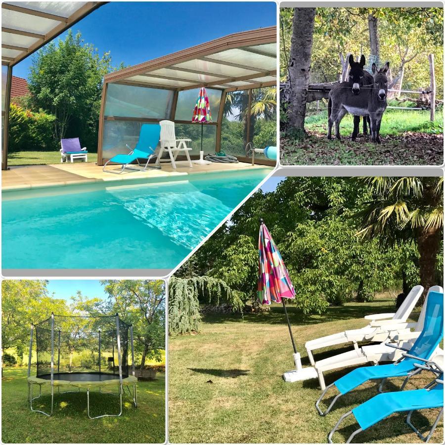 Maison De Charme Piscine Couverte Chauffee Mayrinhac-Lentour Exterior foto